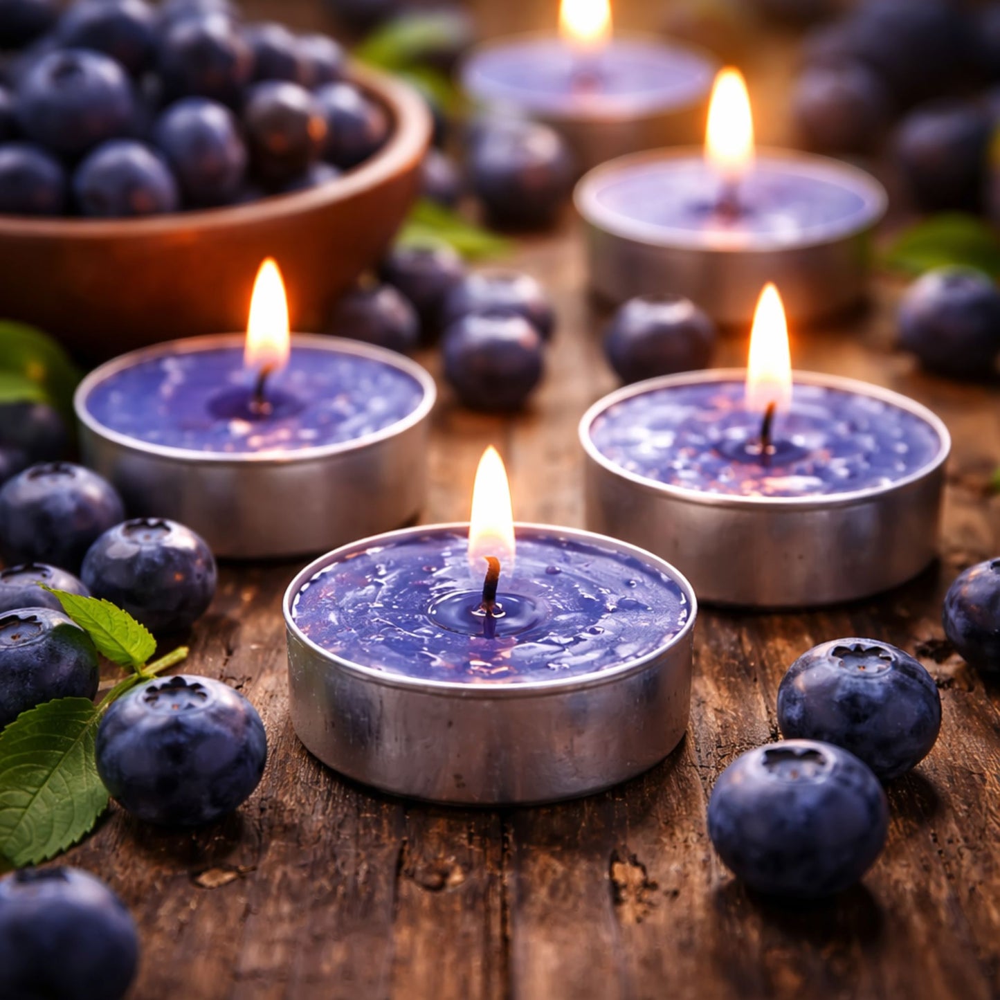 Tealight Bluberry Scented Candles Candles WICK & WAX