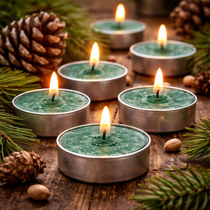 Tealight Pine Scented Candles (30 C0 Count) Candles WICK & WAX
