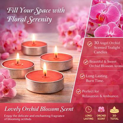 Tealight Angel Orchid Scented Candles Candles WICK & WAX