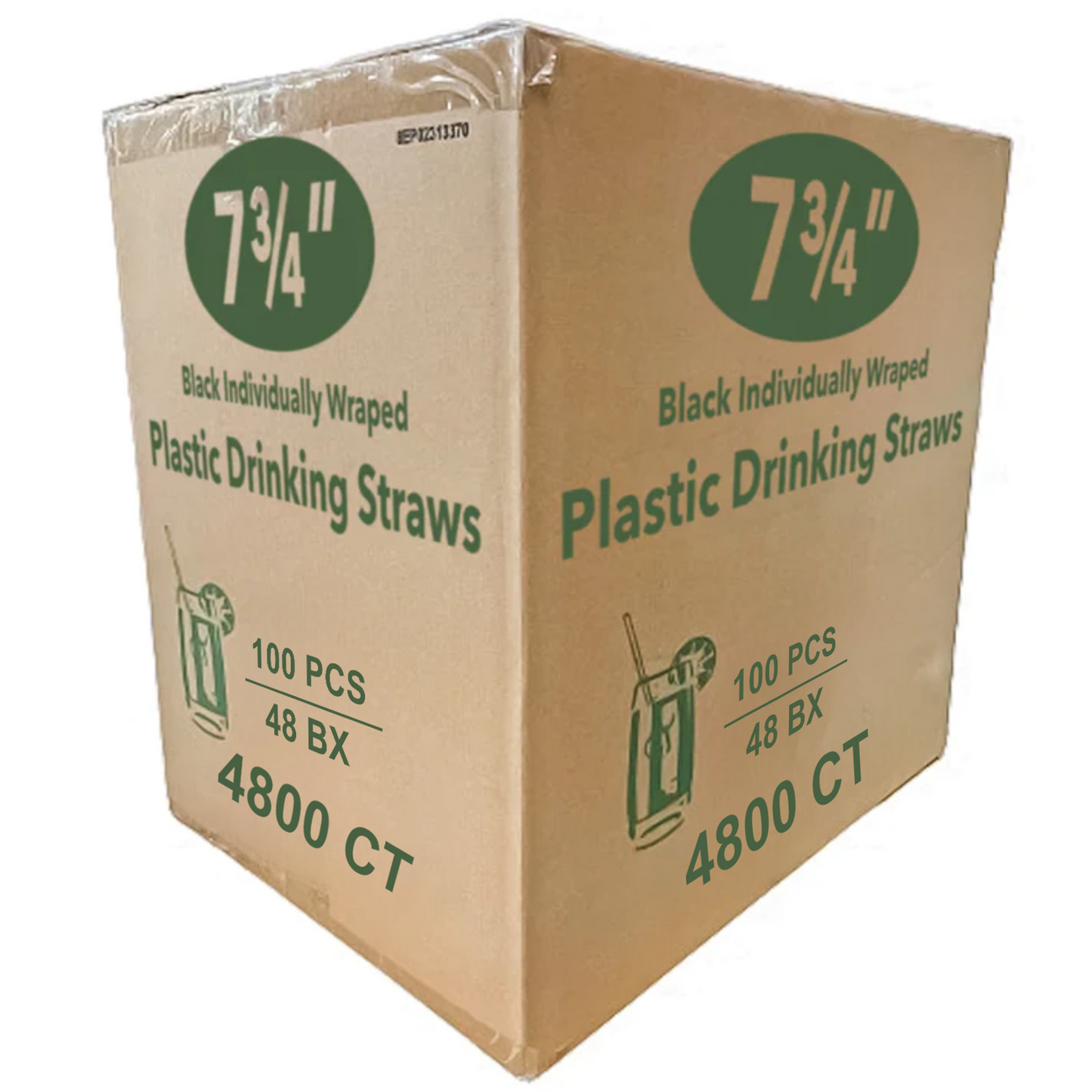 WHOLESALE 7.75" Multi-Color  Individually Wrapped Beverage Straws | 4800 ct/case Tops & Straw VeZee   