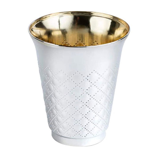 Diamond wine Kiddush Cup/ kiddish cup Silver 5 oz Tablesettings Decorline   