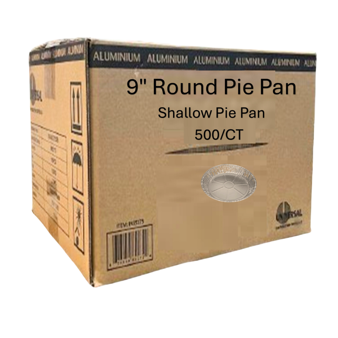 *WHOLESALE* Disposable 9” shallow Aluminum Foil Pie Pans | 500 ct/case Disposable VeZee