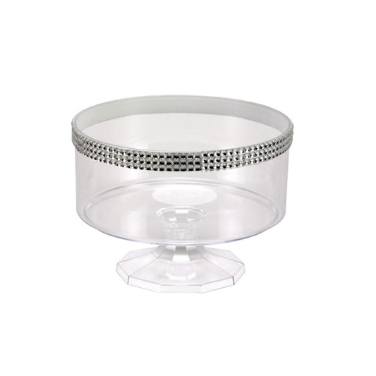 40 oz Small Clear Trifle Plastic Bowl Jewel Accent 40 oz Serverware Hanna K