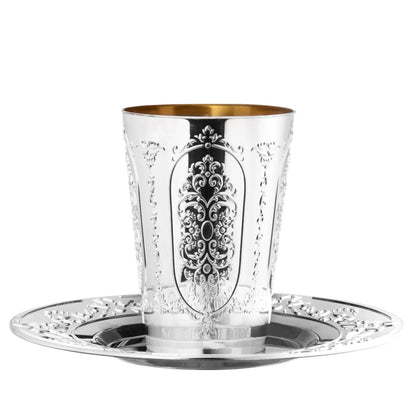 5oz Plastic Wine Kiddush Cup with Trays Regal Round Disposable Cups Decorline