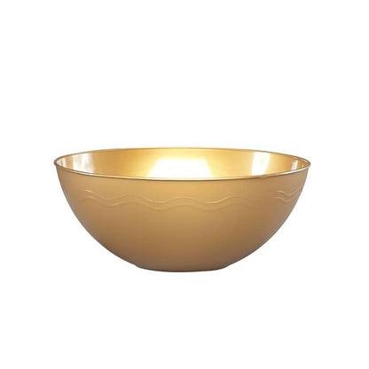60oz Gold Plastic Bowl Disposable Serverware Hanna K Signature