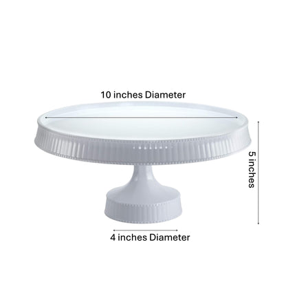 Premium Extra Heavyweight White Cake Plastic Stands 10.5" Disposable Lillian   