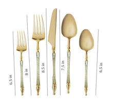 Sophisticated Cutlery 40 pcs Glitter Gold / Gold Top Plastic Tableware  Sophisticate   