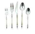 Sophisticated Cutlery 40 pcs Glitter Gold / Silver Top Plastic Tableware  Sophisticate   