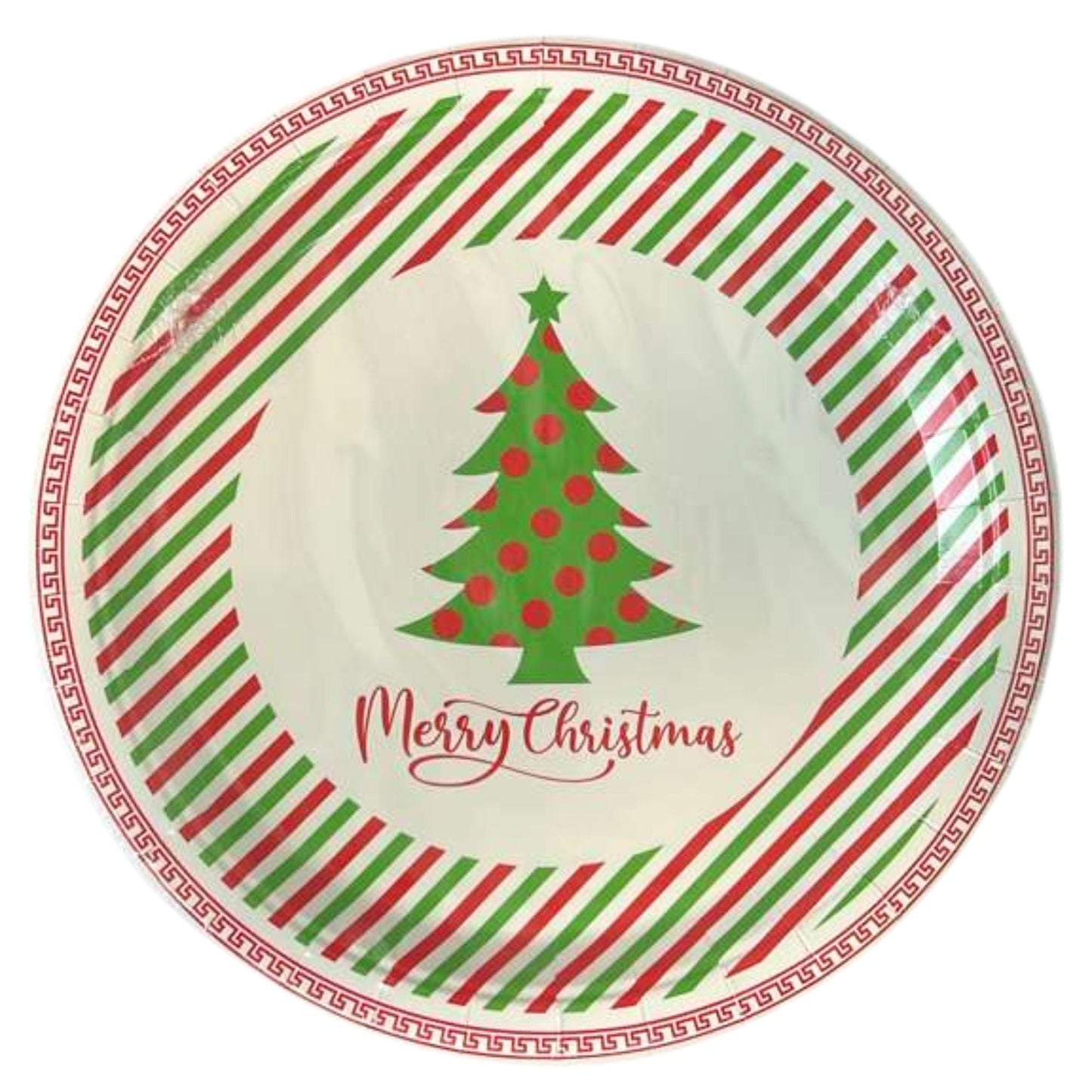 9" Merry Christmas Tree Paper Plates – Festive Disposable Dinner Plates: 8CT Disposable Plates Onlyonestopshop