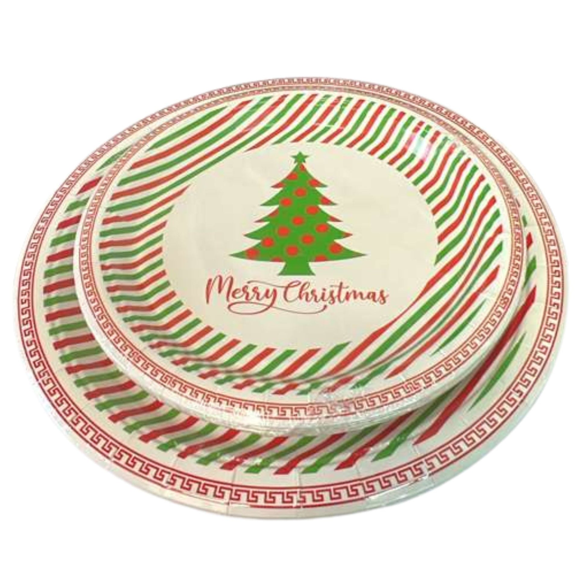 9" Merry Christmas Tree Paper Plates – Festive Disposable Dinner Plates: 8CT Disposable Plates Onlyonestopshop