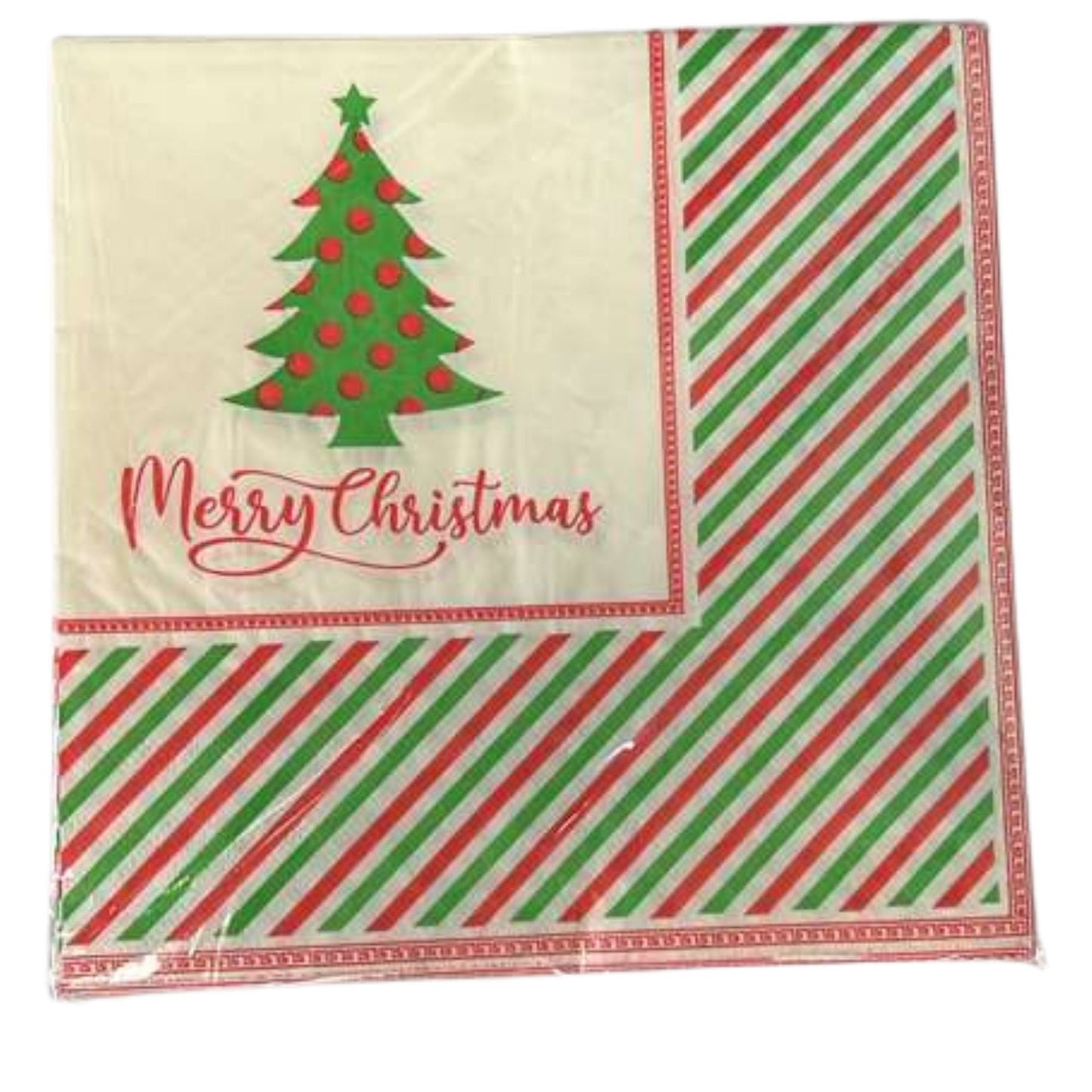 13" x 13" Merry Christmas Tree Paper Napkins – Festive Disposable Holiday Napkins:16CT Paper Napkins OnlyOneStopShop