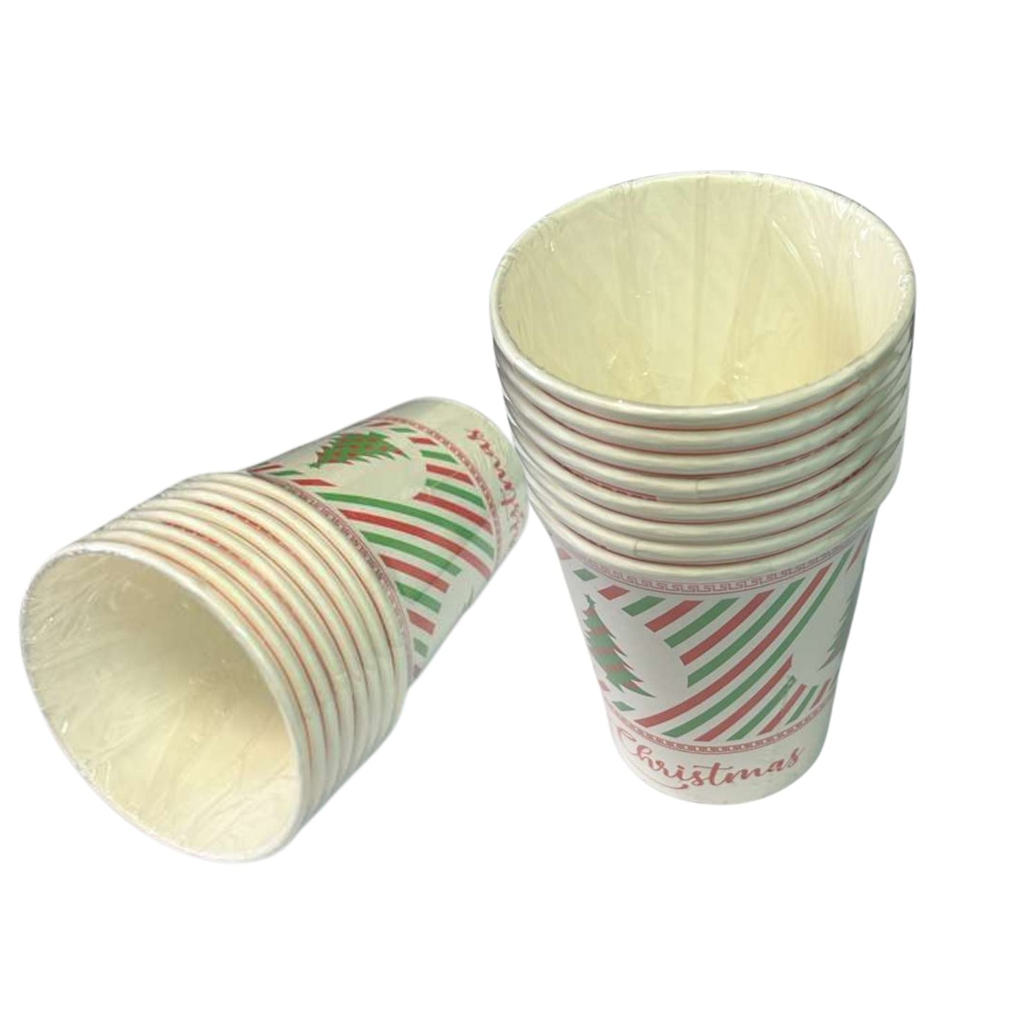 oz Merry Christmas Tree Paper Cups – Festive Disposable Party Cups: 8CT Disposable Cups OnlyOneStopShop