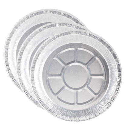 Disposable 9” Shallow Aluminum Foil Pie Pans / Non-Stick & Oven Safe, Silver Cake Pans & Molds VeZee