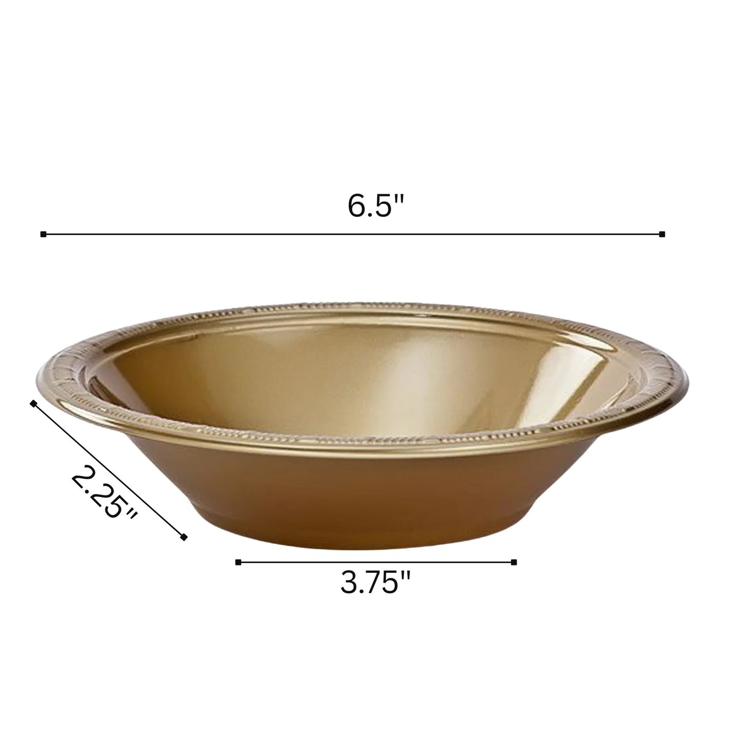 Hanna K. Signature Plastic Bowl Gold 15 oz Bowls Hanna K Signature