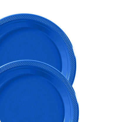 10" & 7" Blue Disposable Plastic Plates Combo Set Disposable Plates Hanna K Signature