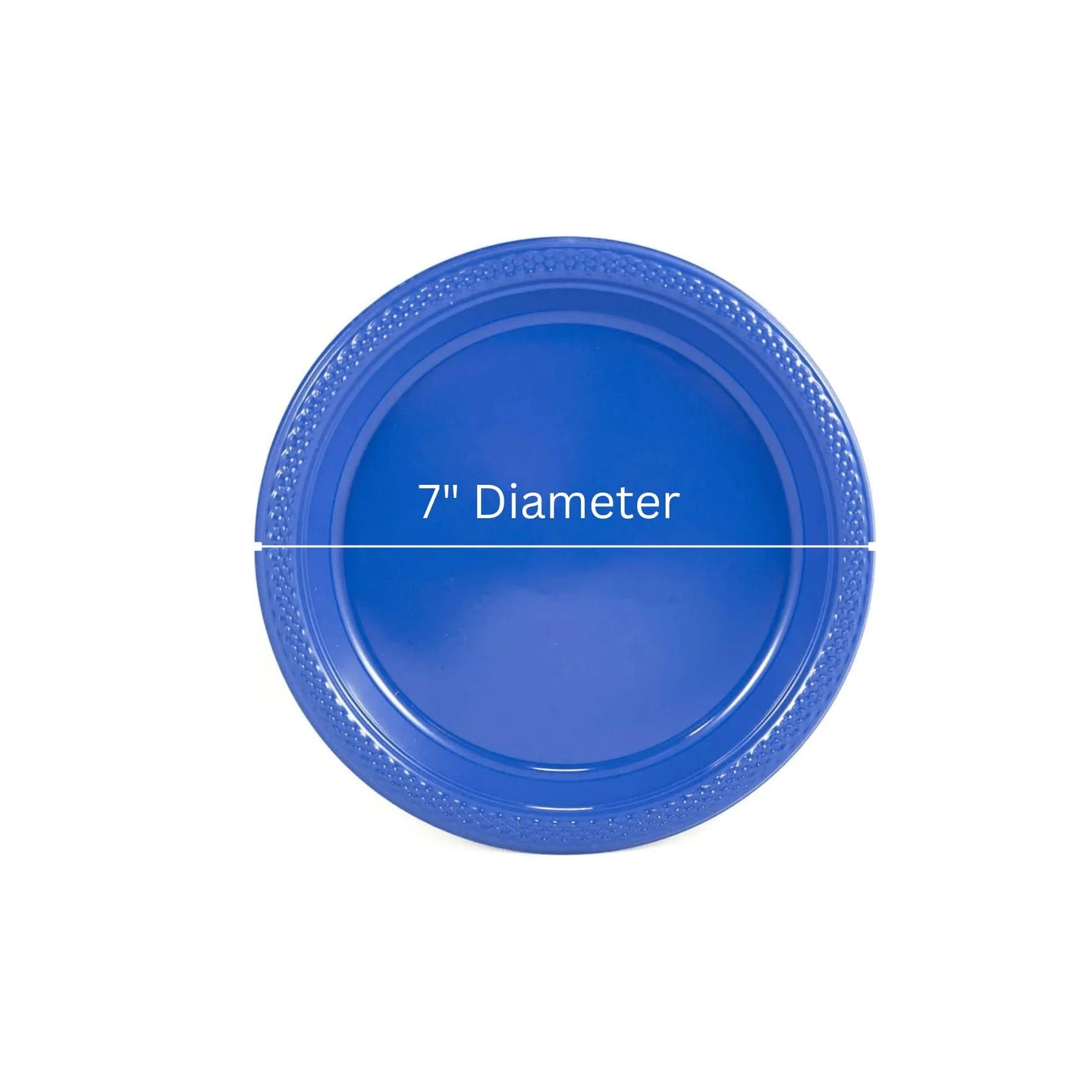 10" & 7" Blue Disposable Plastic Plates Combo Set Disposable Plates Hanna K Signature