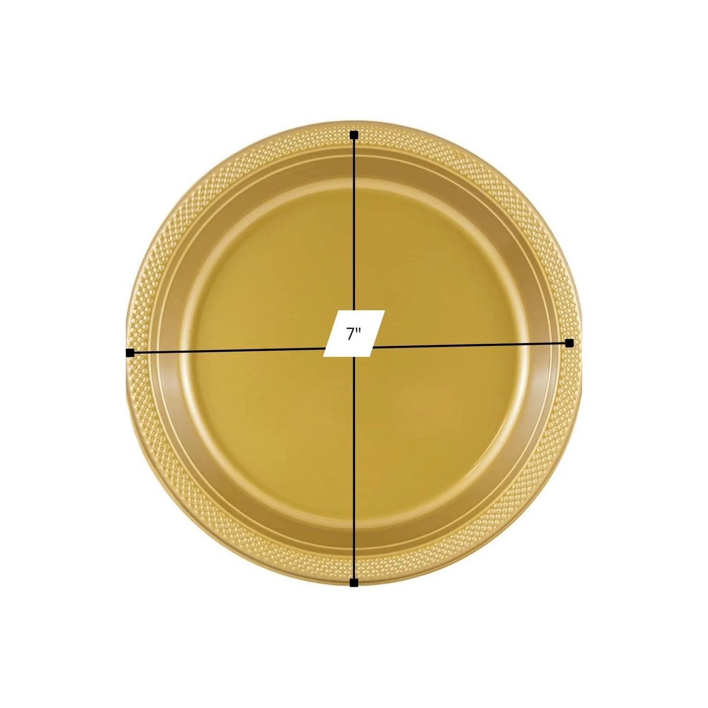 10" & 7" Gold Disposable Plastic Plates Combo Set Disposable Plates Hanna K Signature