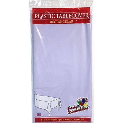 *WHOLESALE* Tablecover Plastic Lavender Rectangular 54'' X 18'': 48CT Table Cover Party Dimensions