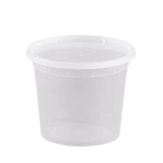 25 oz Light Weight Food Storage Container Round Clear Food Storage & Serving Nicole Collection   