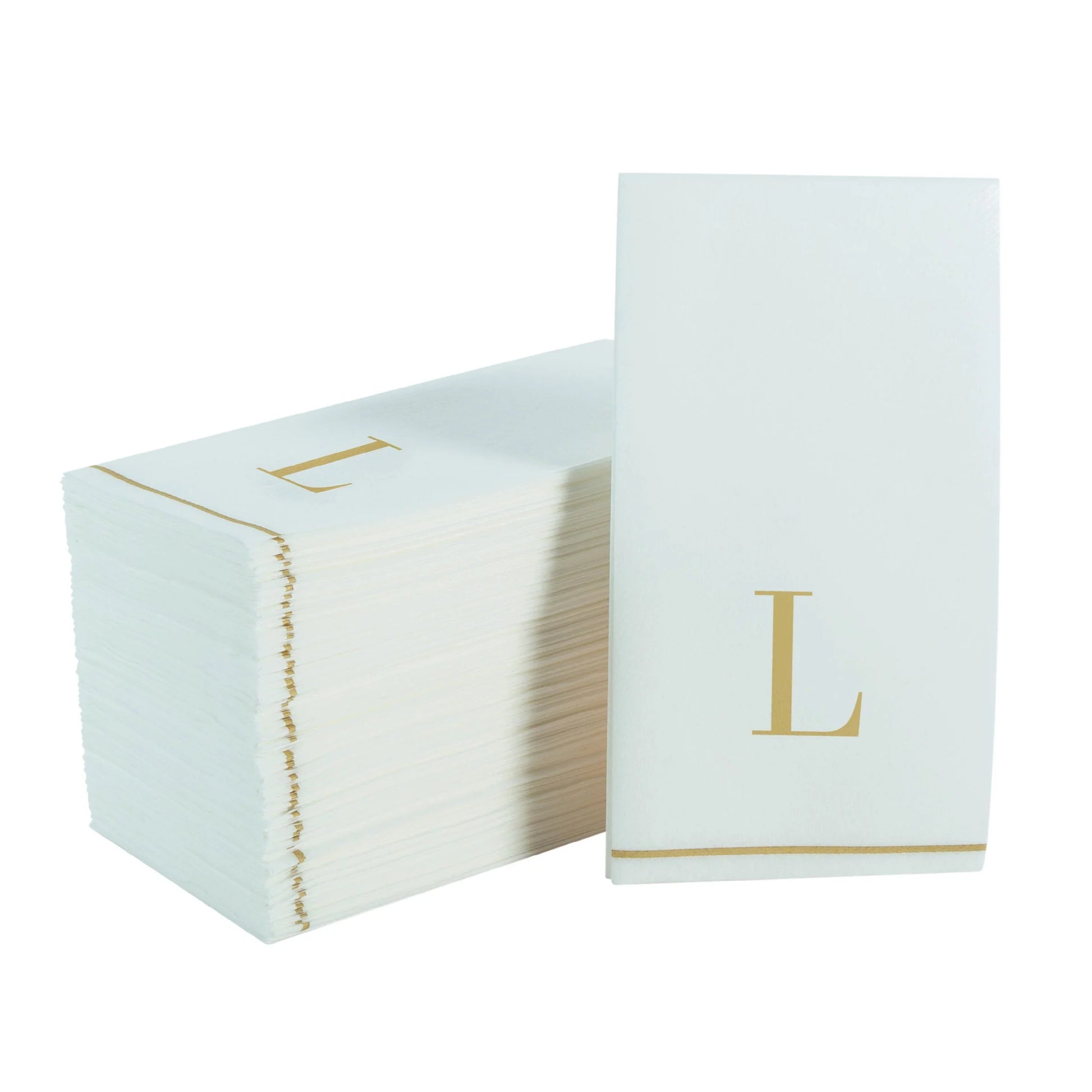 Letter L Gold Monogram Paper Dinner Napkins 14 Pack Napkins Luxe Party NYC