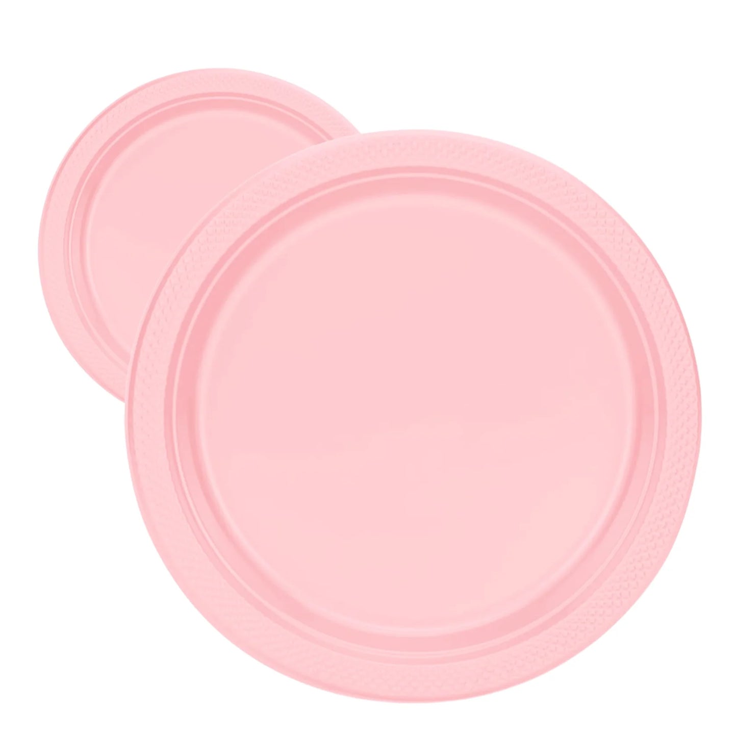 10" & 7" Pink Disposable Plastic Plates Combo Set Disposable Plates Hanna K Signature