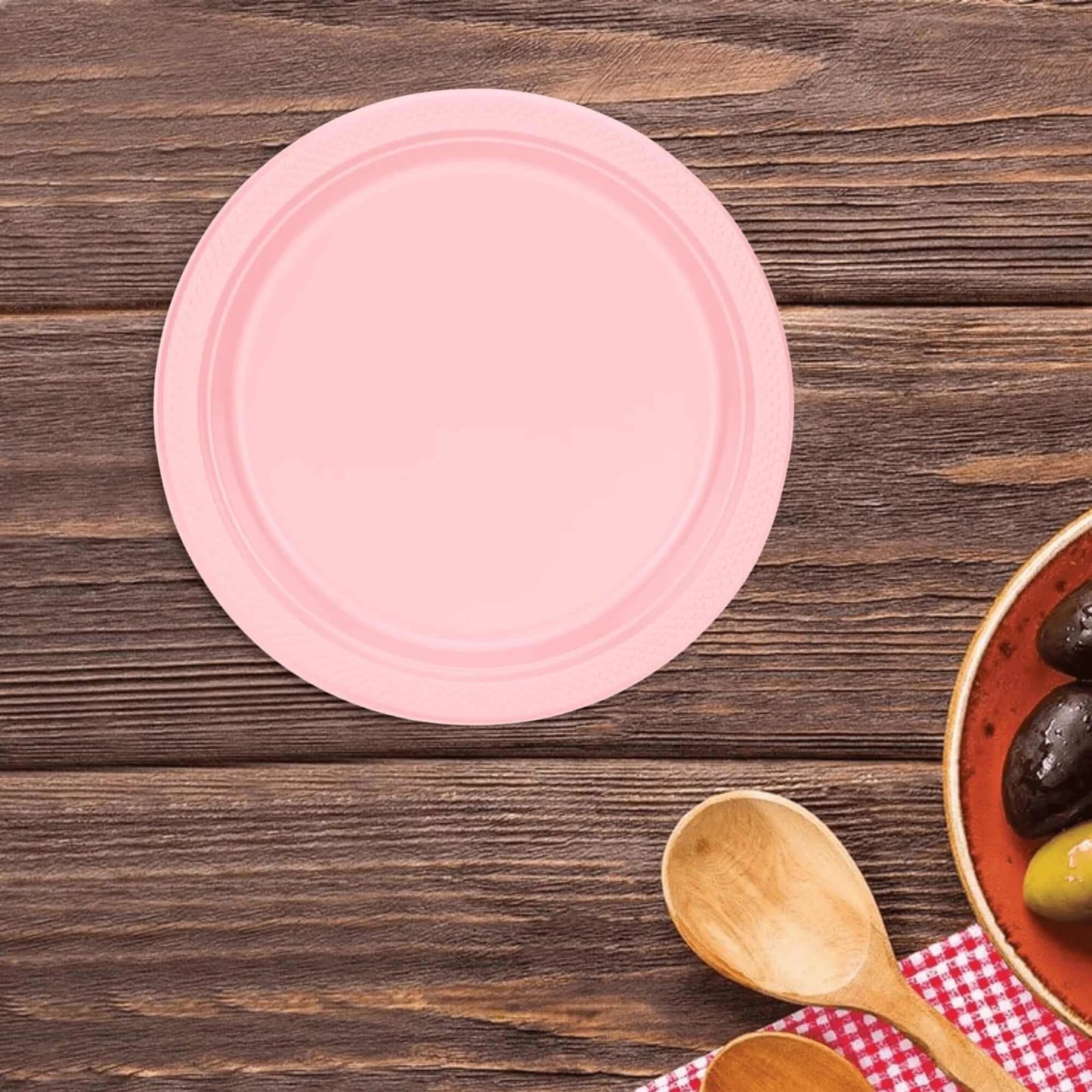 10" & 7" Pink Disposable Plastic Plates Combo Set Disposable Plates Hanna K Signature