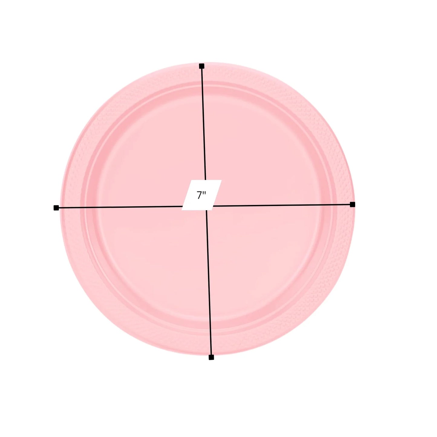 10" & 7" Pink Disposable Plastic Plates Combo Set Disposable Plates Hanna K Signature