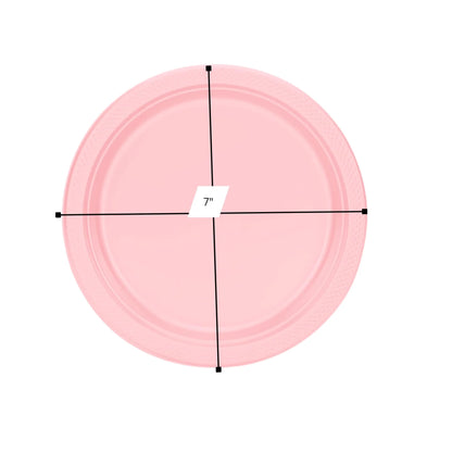 10" & 7" Pink Disposable Plastic Plates Combo Set Disposable Plates Hanna K Signature