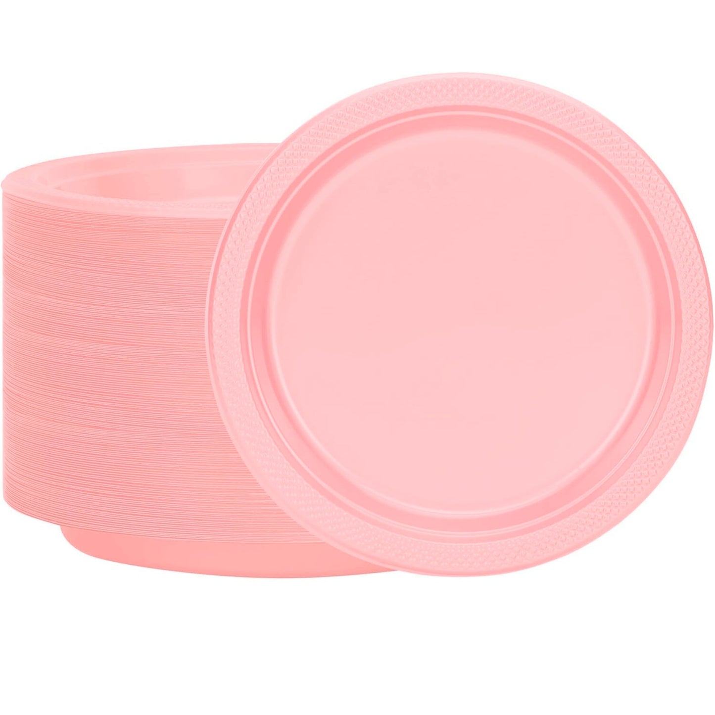 *BUY BULK* Hanna K. Signature 10" Plastic Pink Plates Disposable Plates Hanna K