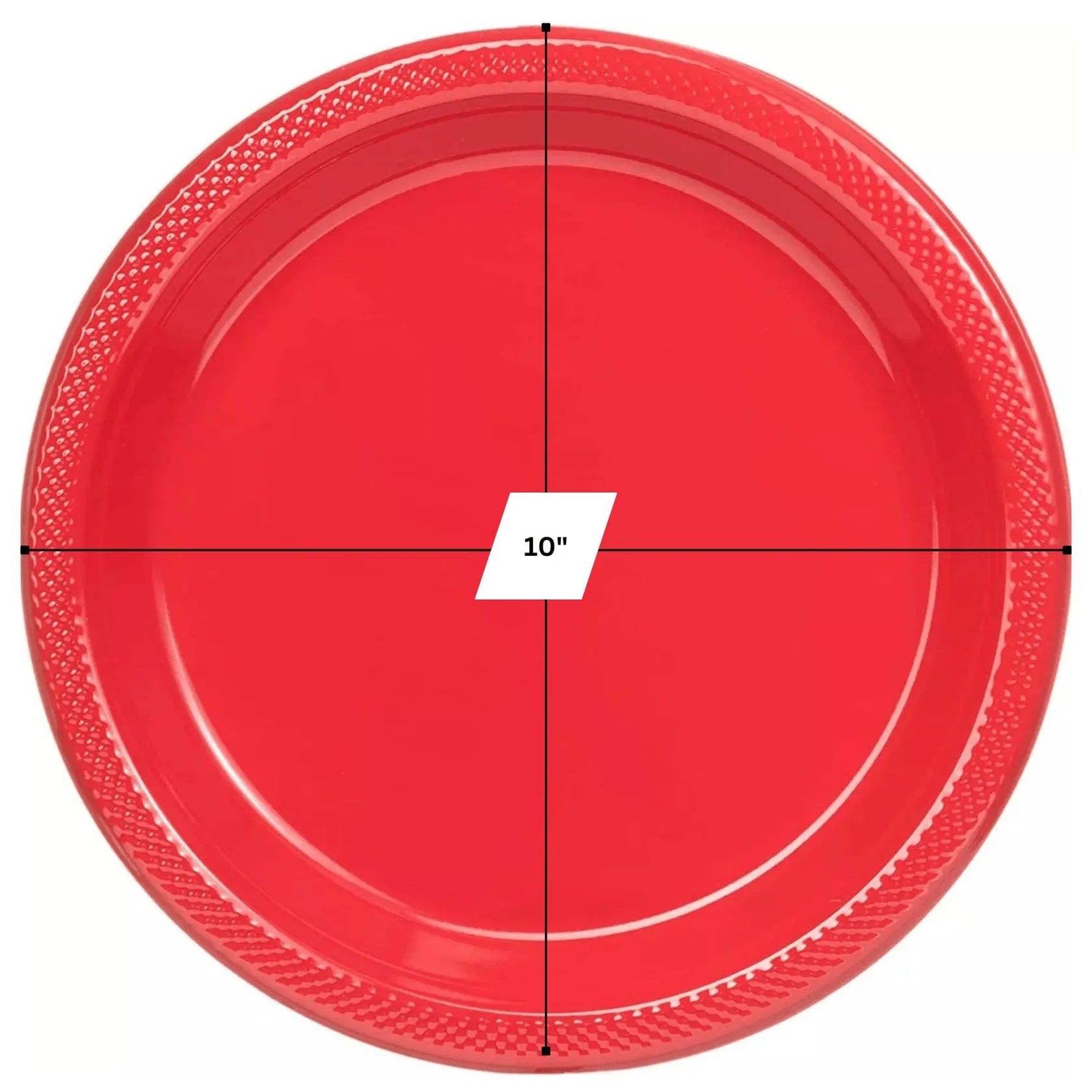 10" & 7" Red Disposable Plastic Plates Combo Set Disposable Plates Hanna K Signature