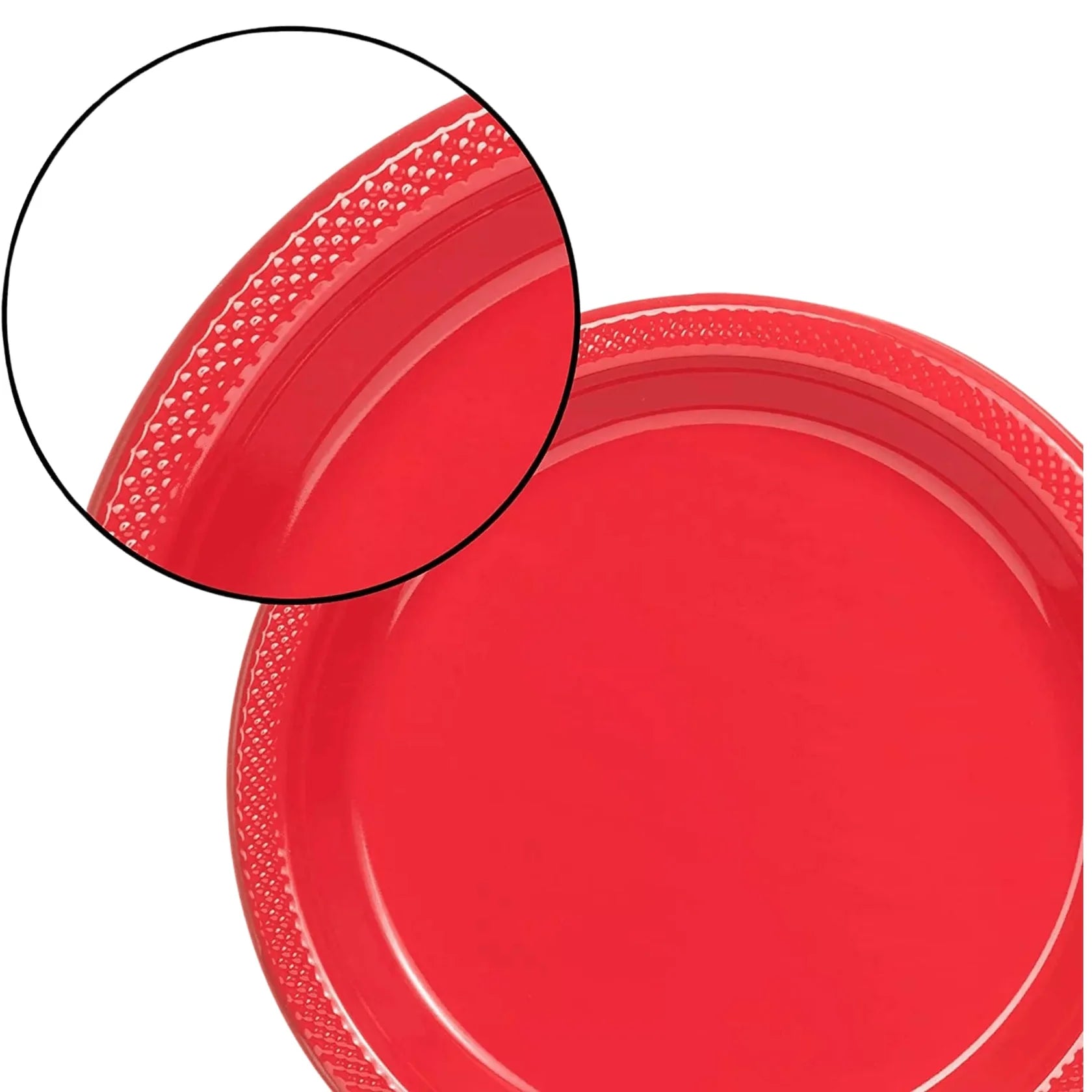 10" & 7" Red Disposable Plastic Plates Combo Set Disposable Plates Hanna K Signature