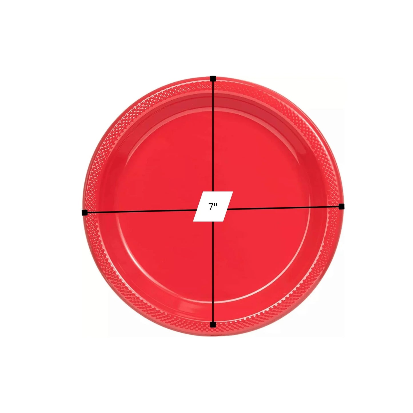 10" & 7" Red Disposable Plastic Plates Combo Set Disposable Plates Hanna K Signature