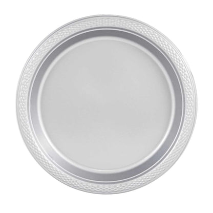 Disposable 9" Plastic Silver Plate – BPA-Free, Durable, Stylish Plates for Parties & Events Disposable Plates Party Dimenions