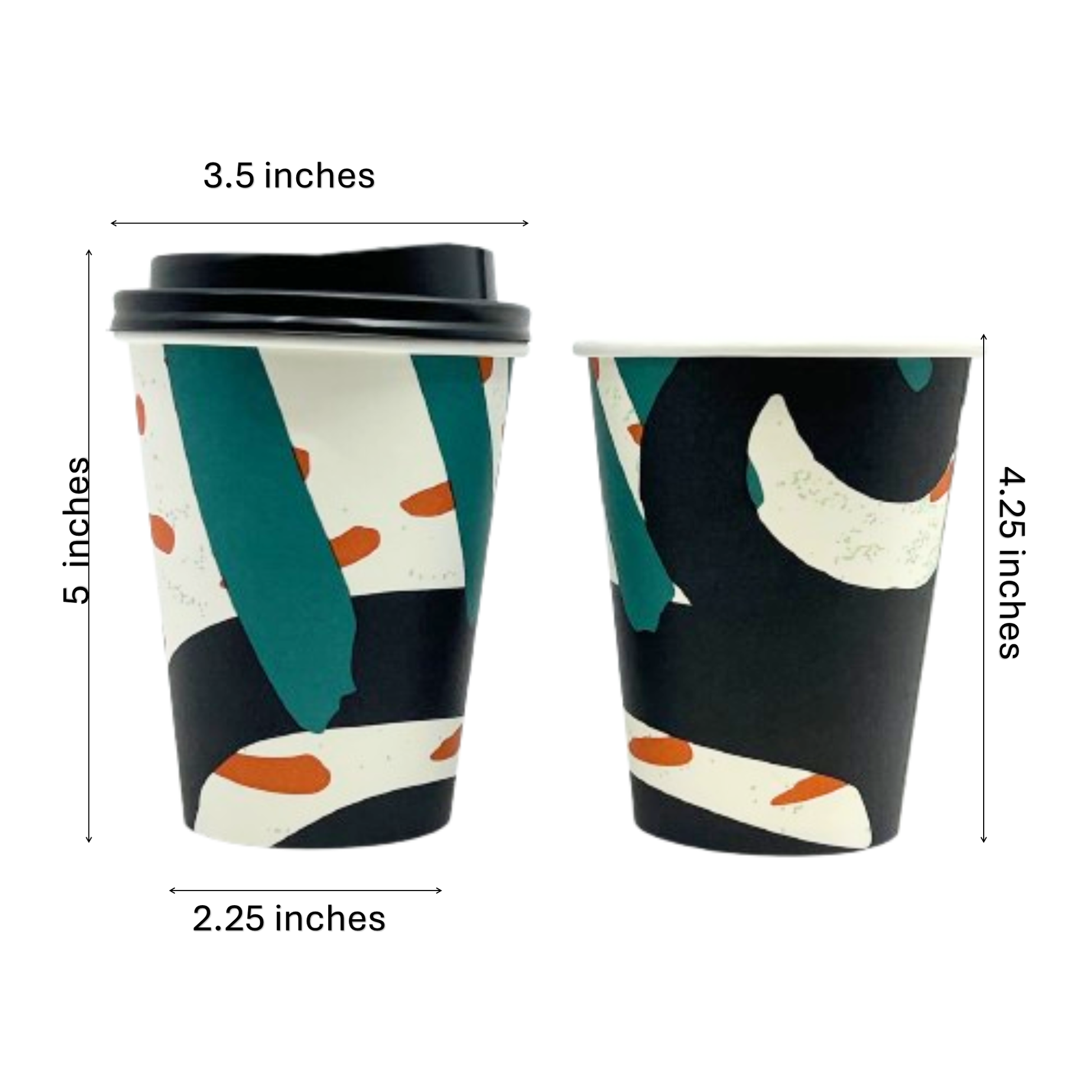 Doodles Everyday Paper 12oz Hot/Cold Cups With Lids Paper Cups Nicole Collection   