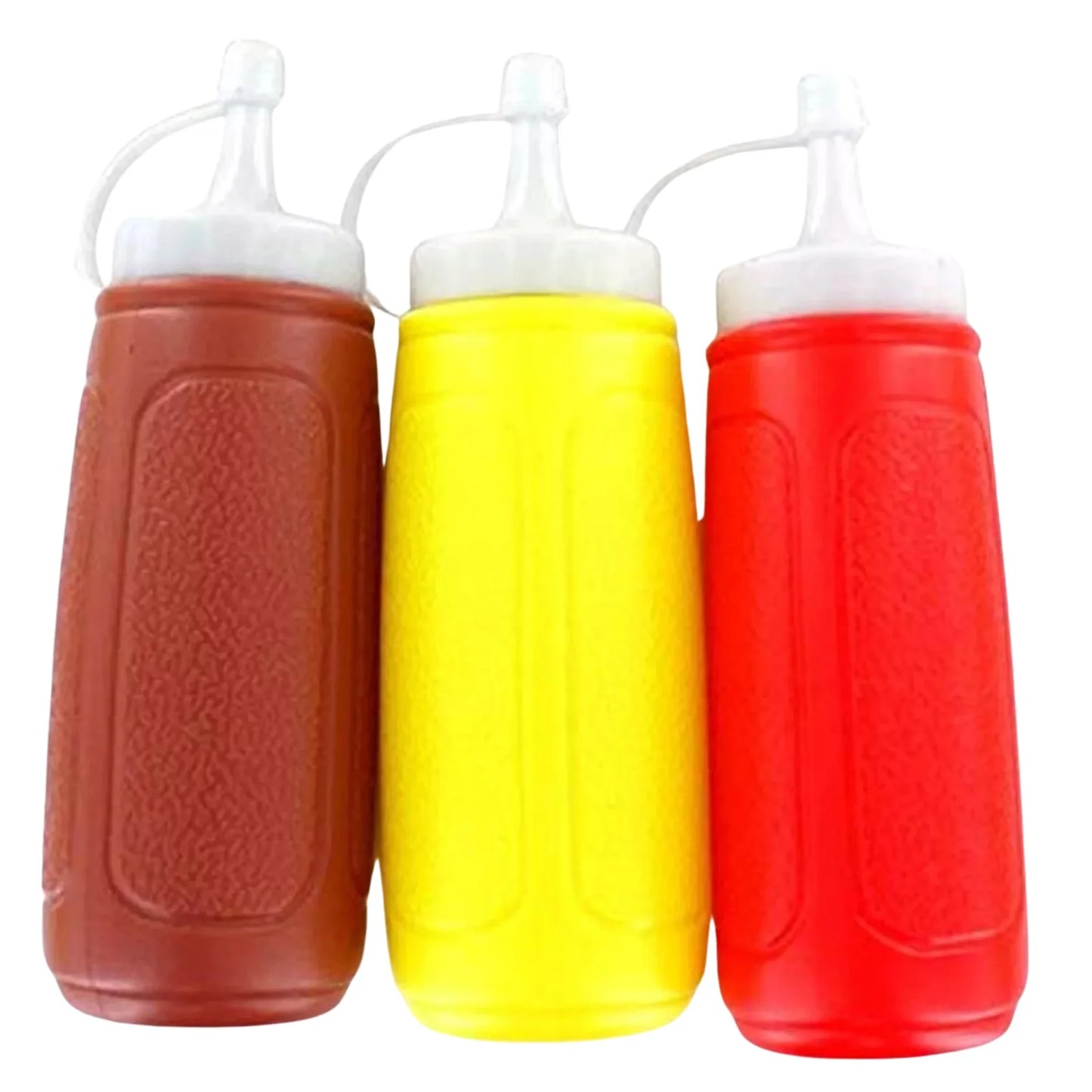6oz- 3PCS Picnic Condiment Squeeze Bottle Set Condiment Dispensers VeZee