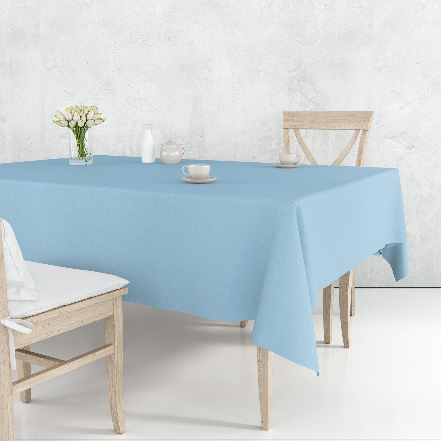 *WHOLESALE* Tablecover Plastic Light Blue Rectangular 54'' X 18'': 48CT Table Cover Party Dimensions