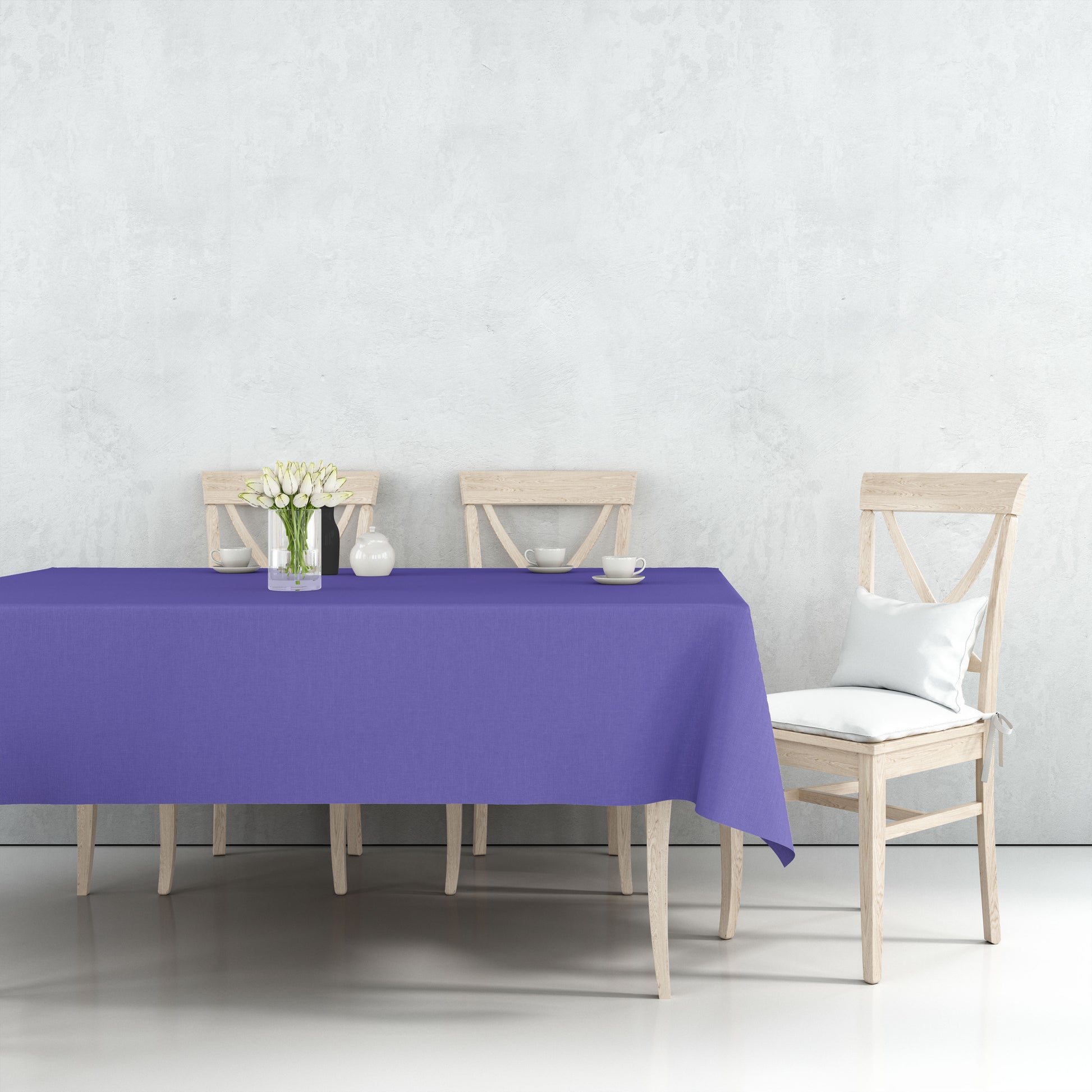 *WHOLESALE* Tablecover Plastic Purple Rectangular 54'' X 18'': 48CT Table Cover Party Dimensions