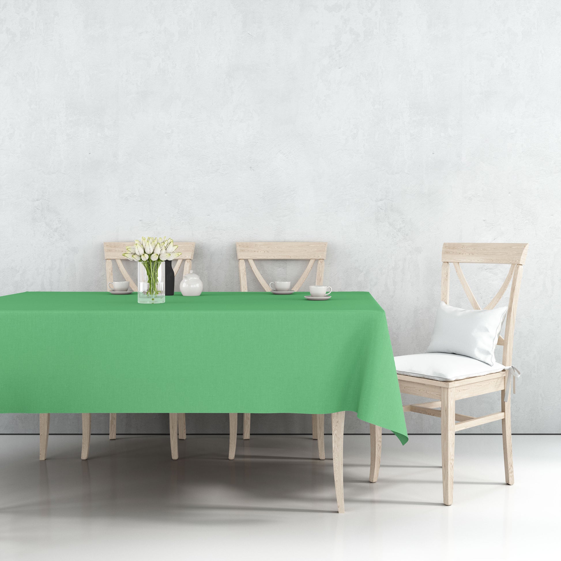 *WHOLESALE* Tablecover Plastic Green Rectangular 54'' X 18'': 48CT Table Cover Party Dimensions