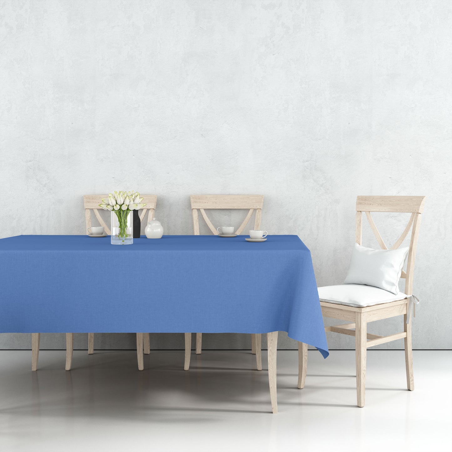 *WHOLESALE* Tablecover Plastic Blue Rectangular 54'' X 18'': 48CT Table Cover Party Dimensions