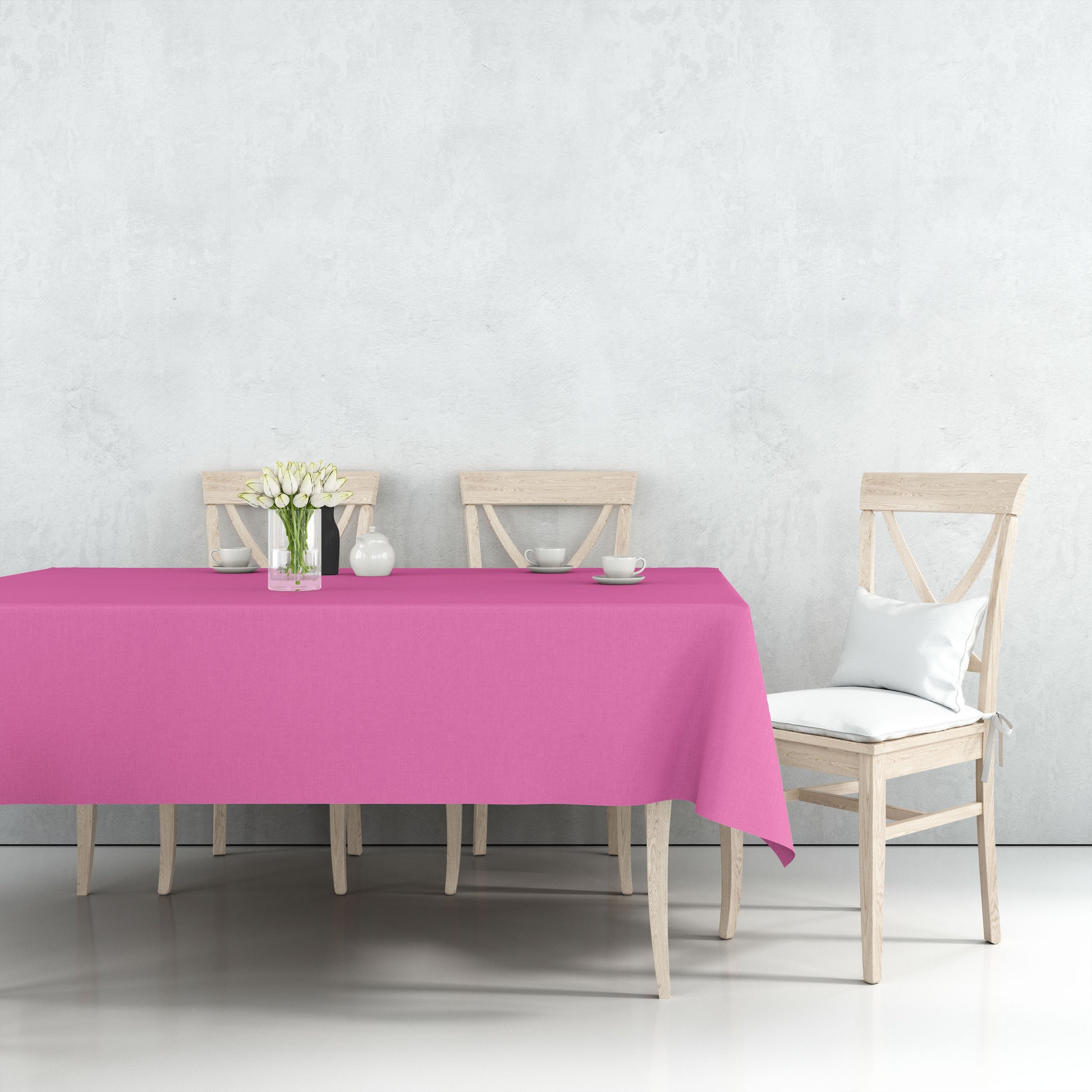 *WHOLESALE* Tablecover Plastic Hot Pink Rectangular 54'' X 18'': 48CT Table Cover Party Dimensions