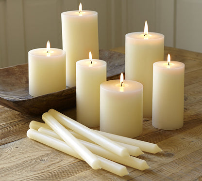 3"x6" Unscented White Pillar Candle  WICK & WAX   