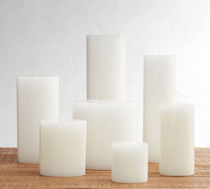 3"x3" Unscented White Pillar Candle  WICK & WAX   