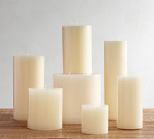 3"x3" Unscented Ivory Pillar Candle  WICK & WAX   