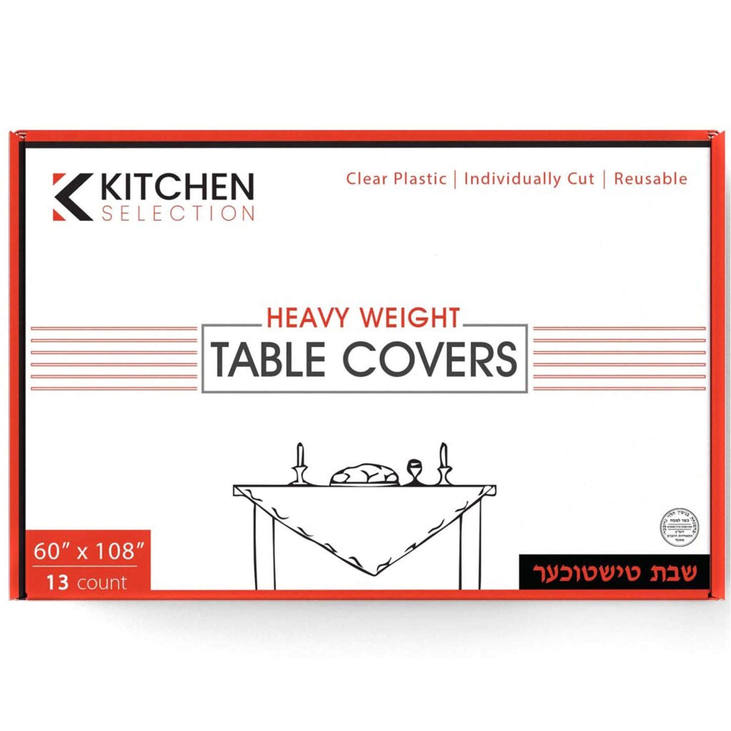 Kitchen Selection Clear Heavy-Weight Table Covers: Size 60"X108" Tablesettings OnlyOneStopShop   