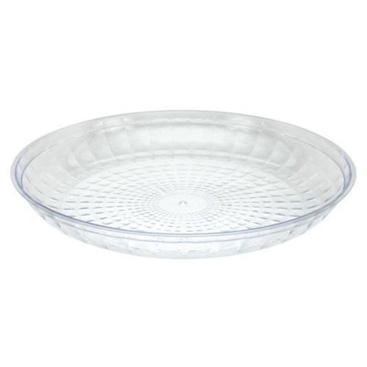 11'' Clear Crystal Cut Plastic Tray Serverware Party Dimensions 1 Piece  