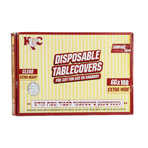 K&C Clear Heavy Duty Plastic Tablecloth 66X108 Tablesettings OnlyOneStopShop   