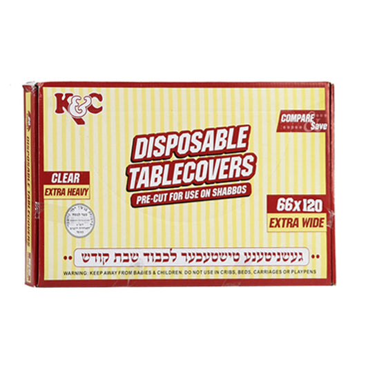K&C Clear Heavy Duty Plastic Tablecloth 66X120 Tablesettings OnlyOneStopShop   