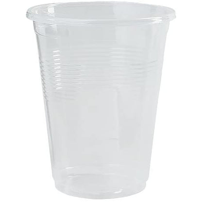 100 pcs 7 Oz PLASTIC CUPS DISPOSABLE CLEAR HEAVY TRANSLUCENT DRINKING CUPS