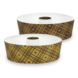 Premium Heavyweight Paper Plaid Tube Round Loaf Pans - 6.5"x2.25" 4CT Disposable Hanna K   