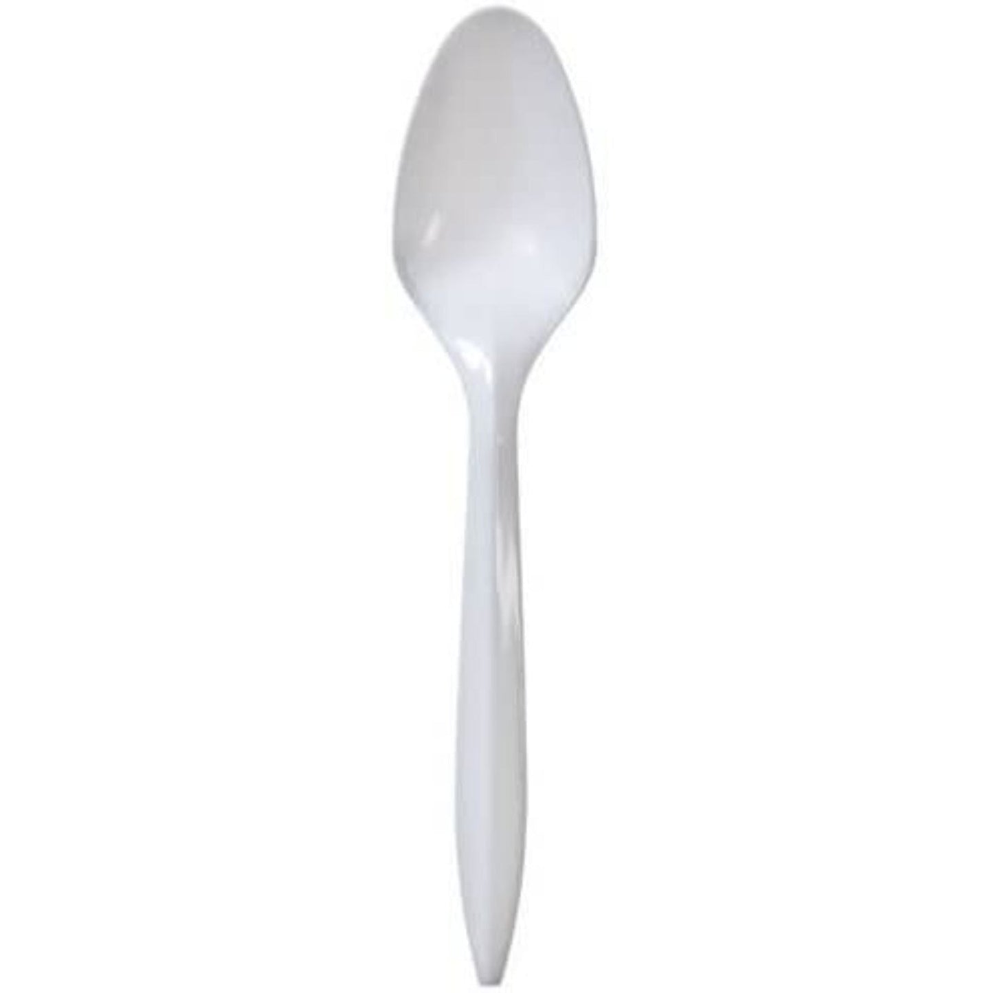 Case of Plastic - Disposable - Medium Weight - White - Tea Spoons | 1000 ct. Buy Bulk Nicole Collection   